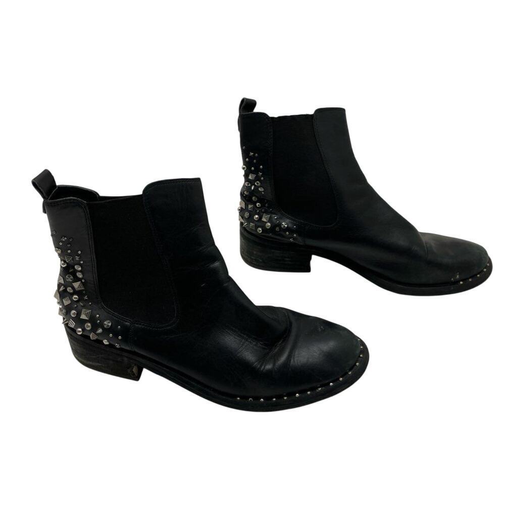 Sam Edelman Dover Boots Size 9 Studded Leather Festival Punk Style - Picture 4 of 7